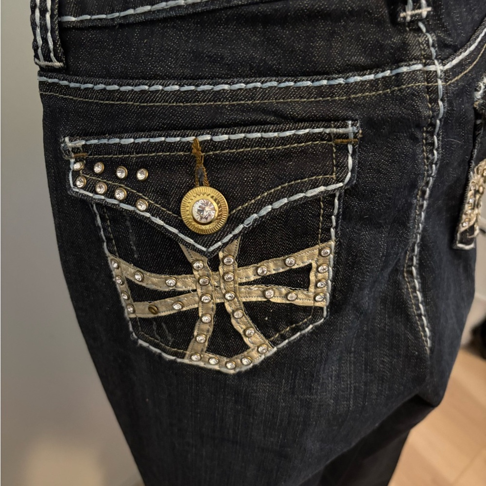 Studded Dark Denim Jeans
